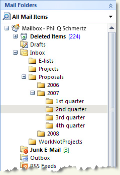 how to share mail folder in outlook